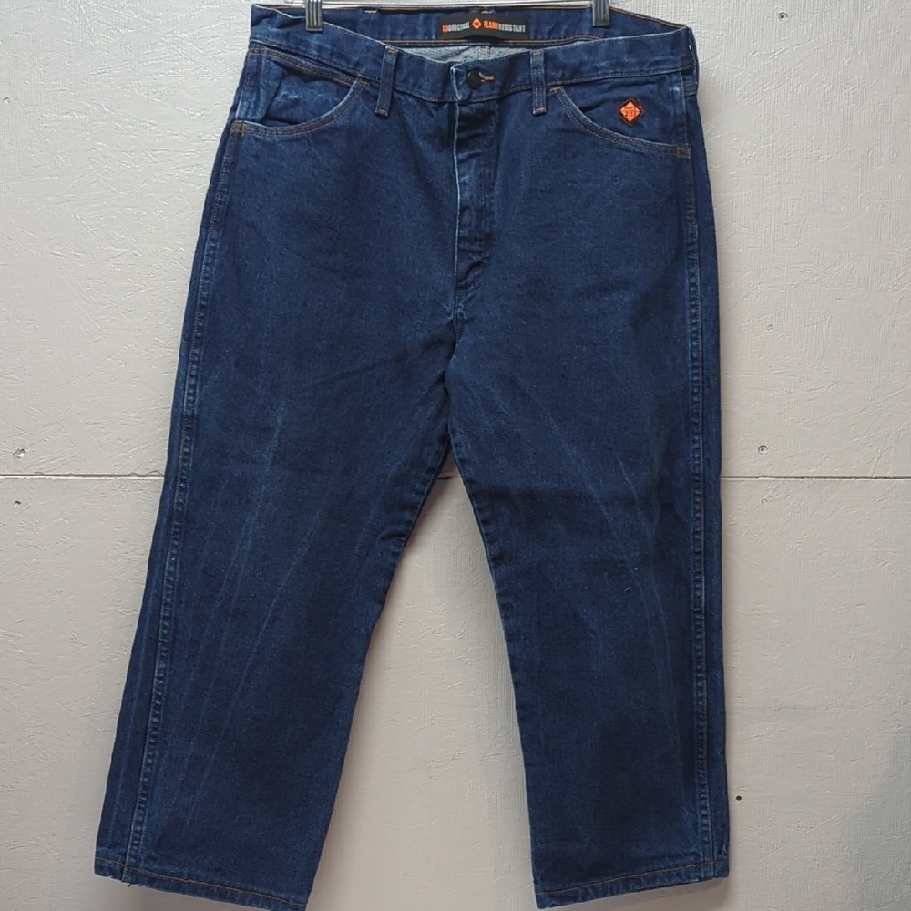 Wrangler  Flame Resistant Blue Relaxed Jeans with Classic Styling